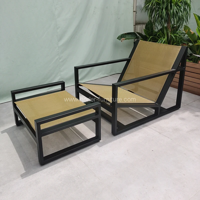 Aluminiowe pojedyncze krzesło Sofa Footrest