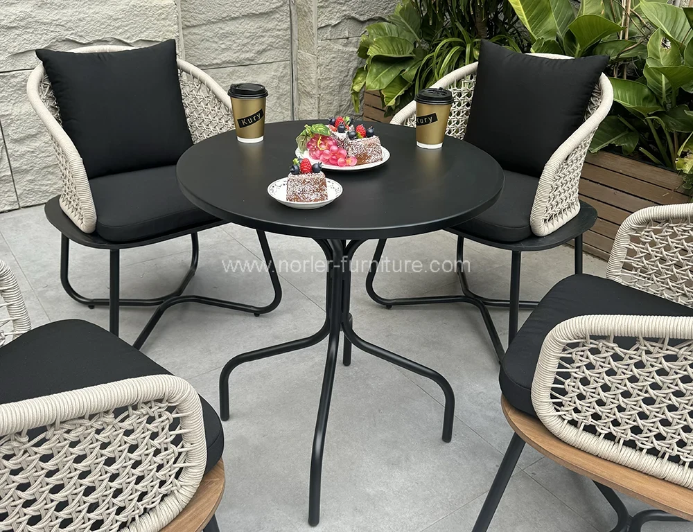 Outdoor Aluminum Frame PE Rattan Garden Set
