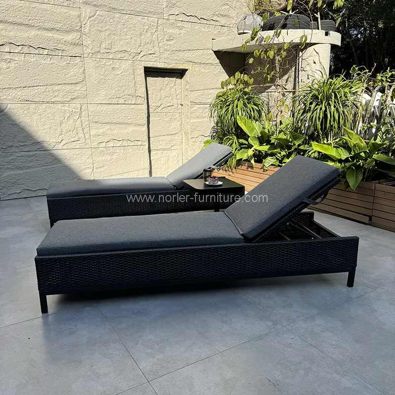 Najnowszy wysokiej klasy ręcznie tkany rattan Sun Lounger