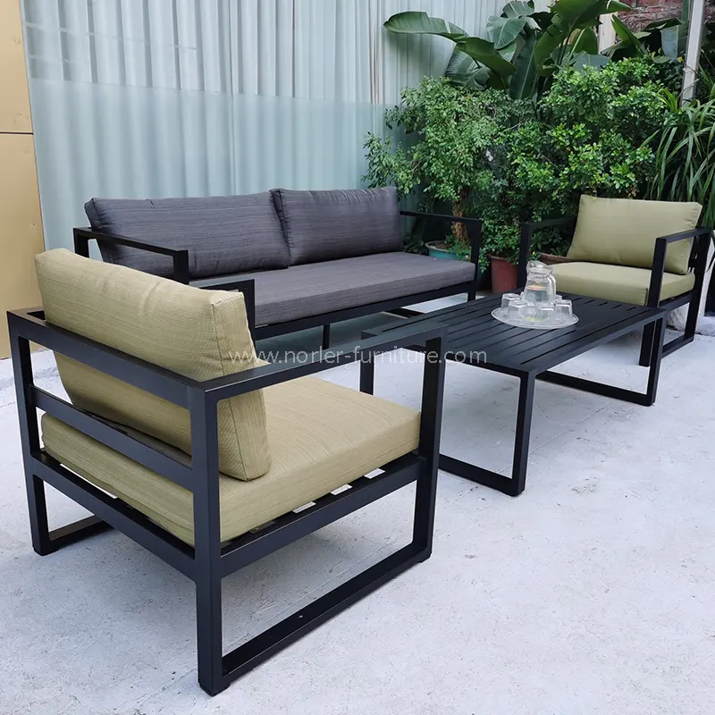 Aluminiowa sofa na zewnątrz aluminiową sofa poduszki