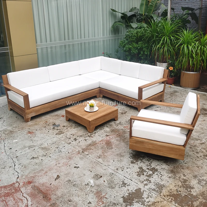 Zewnętrzna drewniana rama sofa RAKA ROCK