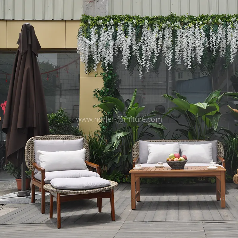 Zestaw sofy Rattan Rattan Rattan odporny