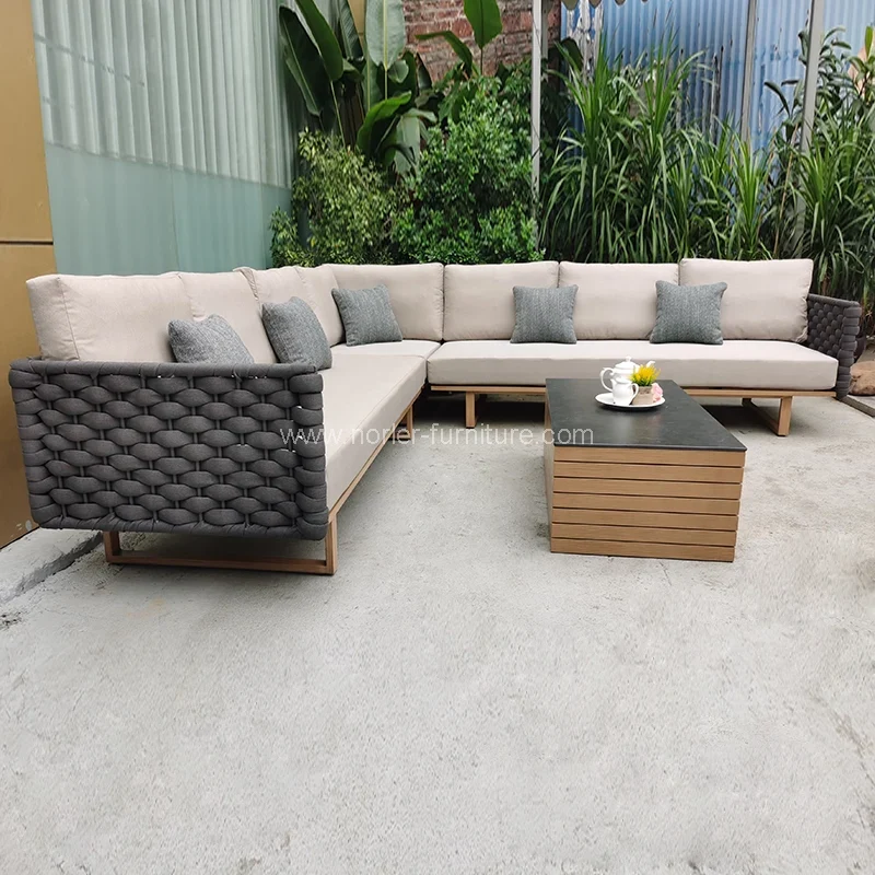 Quolity Outdoor Patio Rope Sofa w Chinach